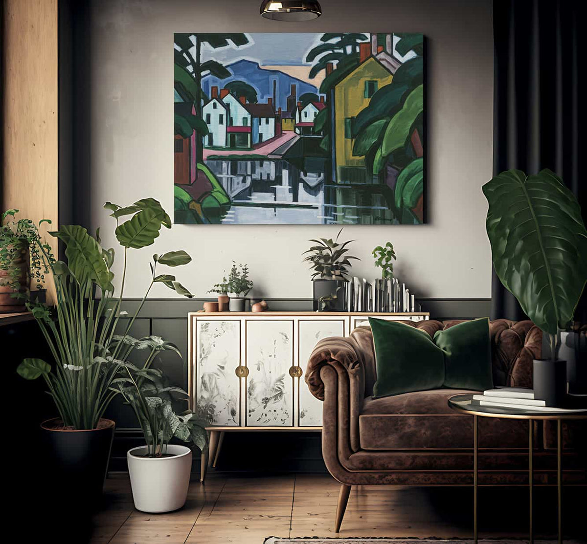 Old Canal Port By Oscar Bluemner Fine Art Print