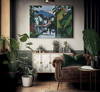 Old Canal Port By Oscar Bluemner Fine Art Print