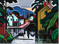 Old Canal Port Painting Oscar Bluemner Canvas Art Fine Art Print