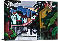Old Canal Port Painting Oscar Bluemner Canvas Art Fine Art Print