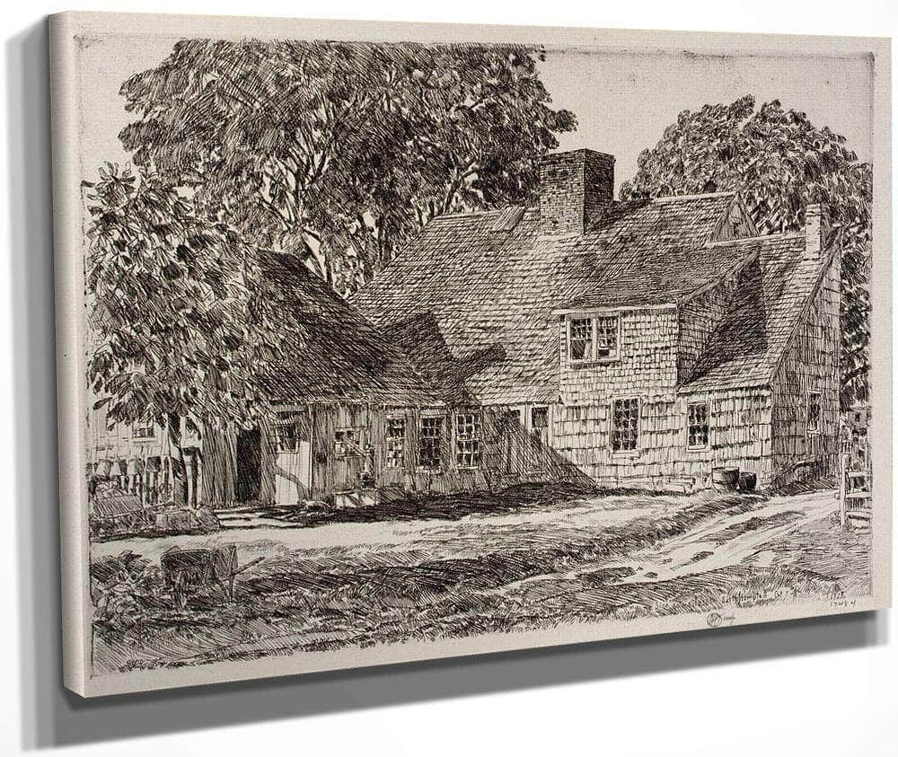 Old Dominy House By Childe Hassam Fine Art Print