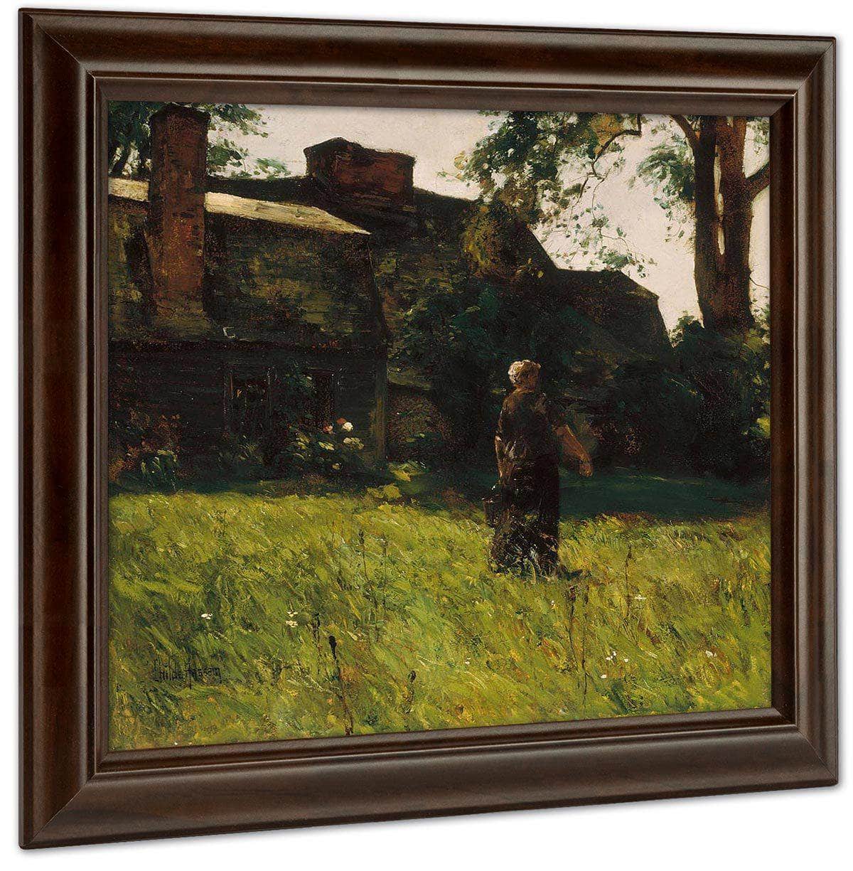 Old Fairbanks House Dedham Massachusetts By Childe Hassam Fine Art Print