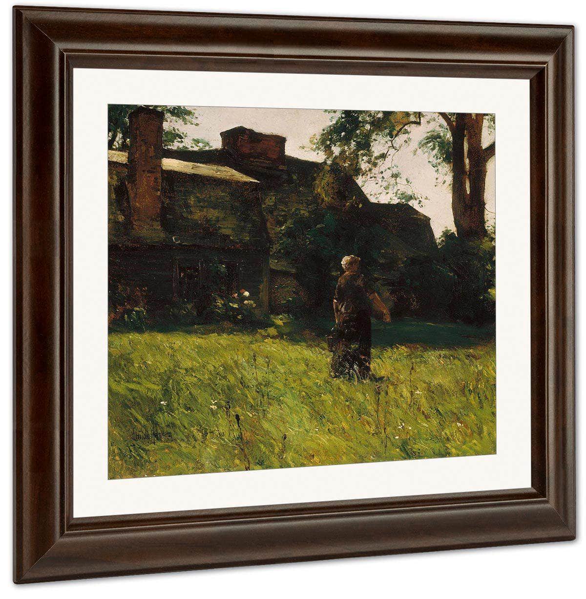 Old Fairbanks House Dedham Massachusetts By Childe Hassam Fine Art Print