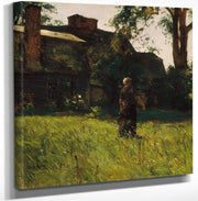 Old Fairbanks House Dedham Massachusetts By Childe Hassam Fine Art Print