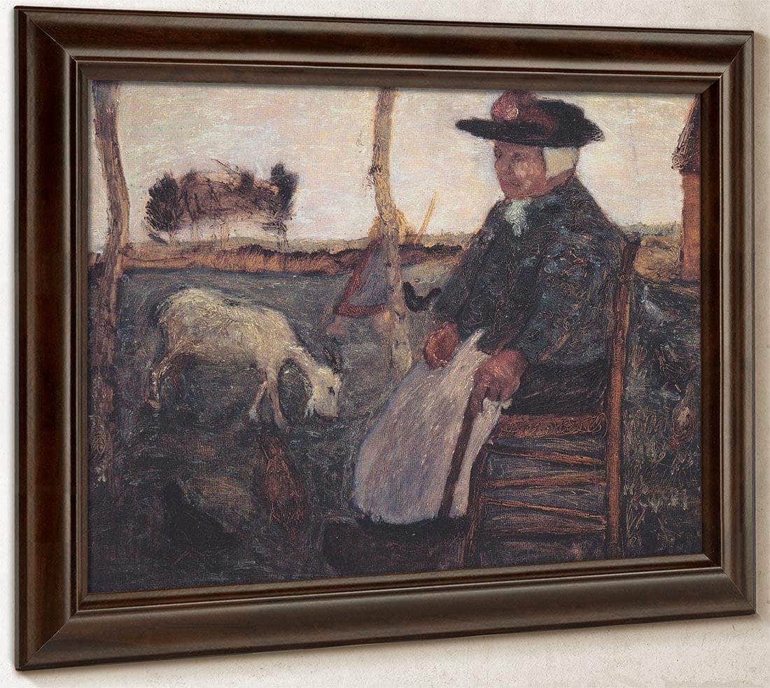 Old Farmer With A Goat By Paula Modersohn Becker Fine Art Print