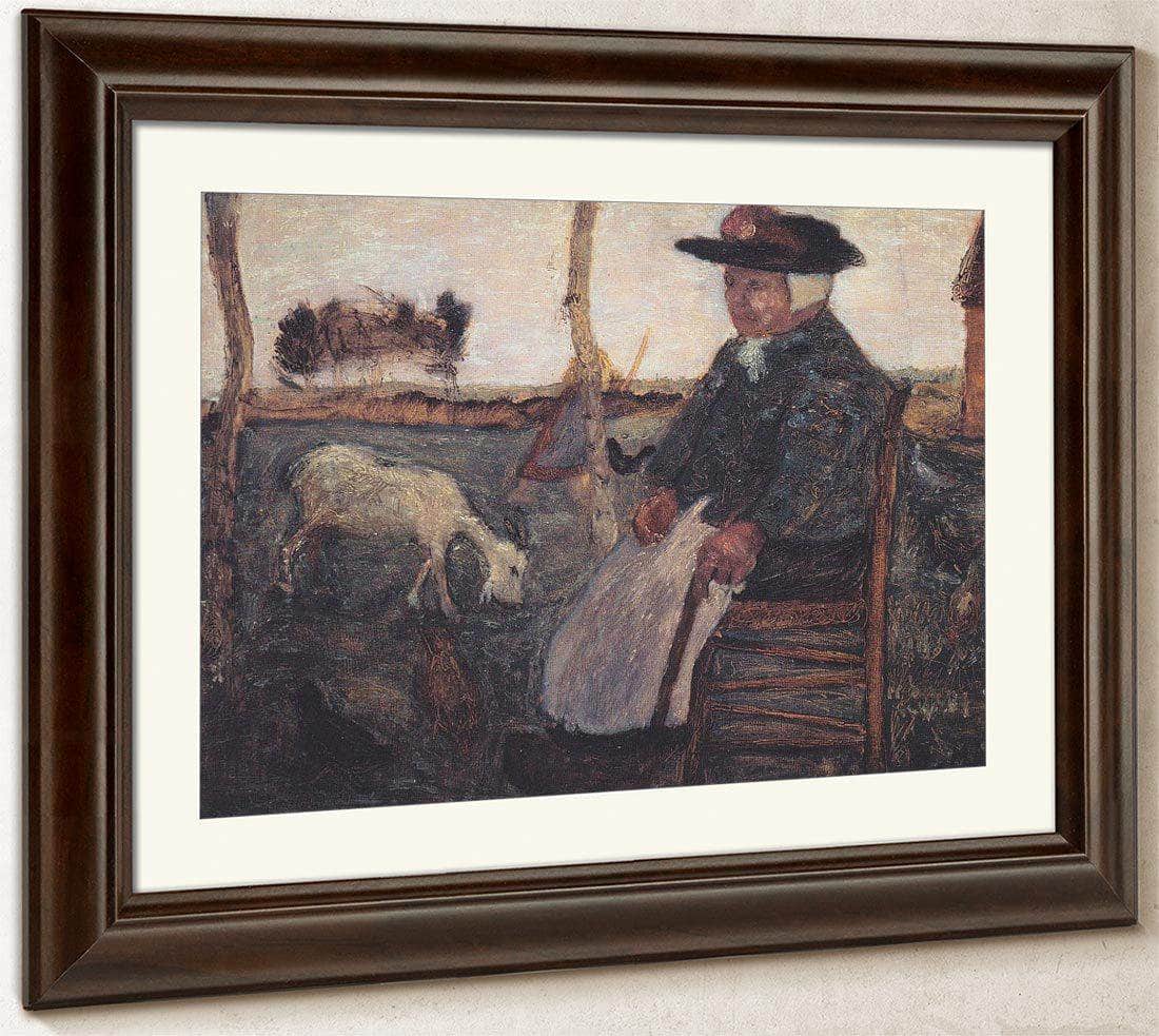 Old Farmer With A Goat By Paula Modersohn Becker Fine Art Print