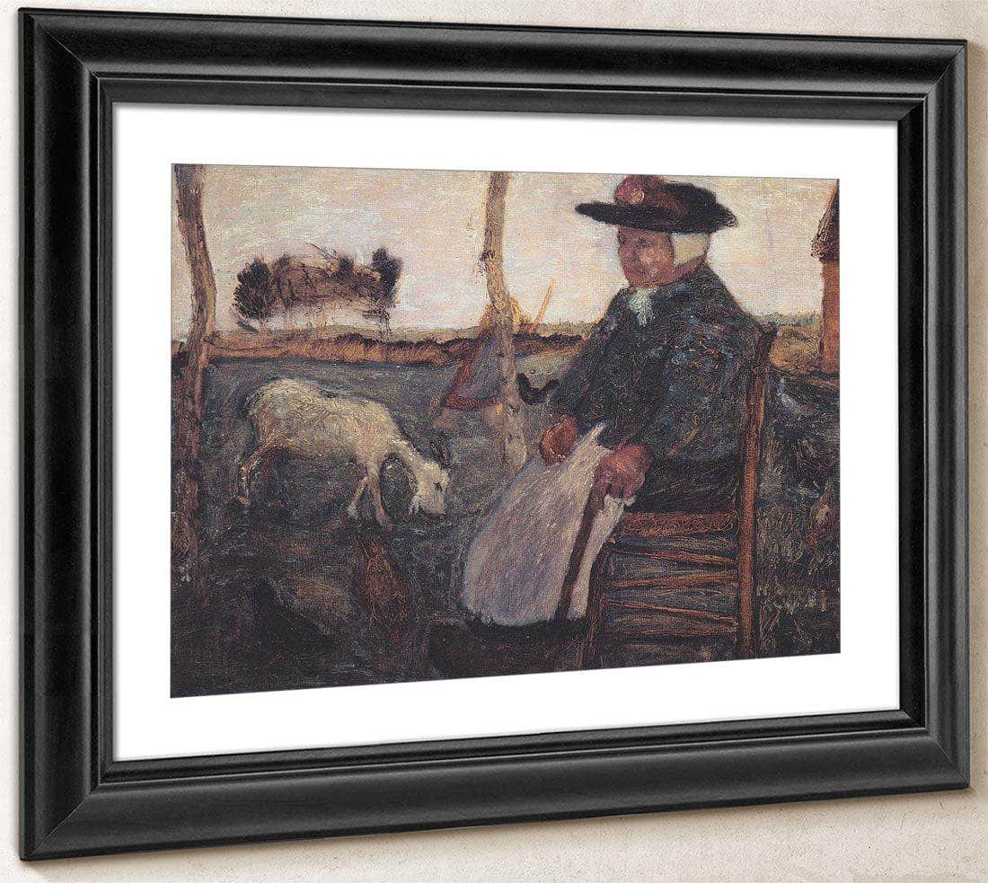Old Farmer With A Goat By Paula Modersohn Becker Fine Art Print