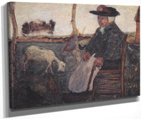 Old Farmer With A Goat By Paula Modersohn Becker Fine Art Print
