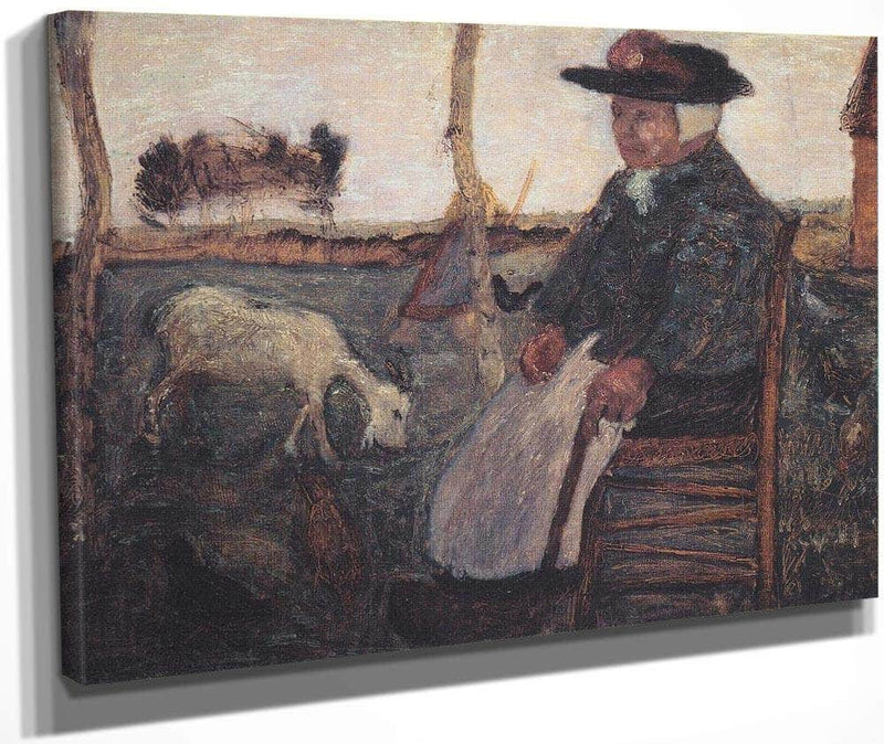 Old Farmer With A Goat By Paula Modersohn Becker Fine Art Print