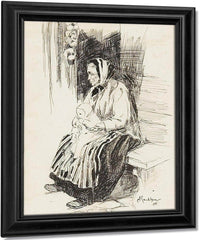 Old Lady With A Baby 1898 By Arthur Rackham Fine Art Print