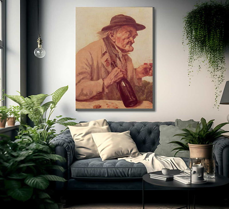 Old Man With A Glass Of Wine By Jean Desire Gustave Courbet Fine Art Print
