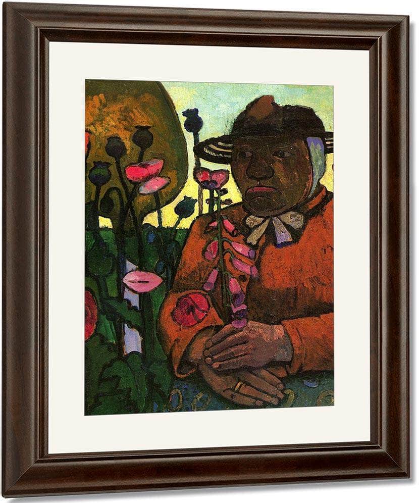 Old Peasant Woman In The Garden By Paula Modersohn Becker Fine Art Print
