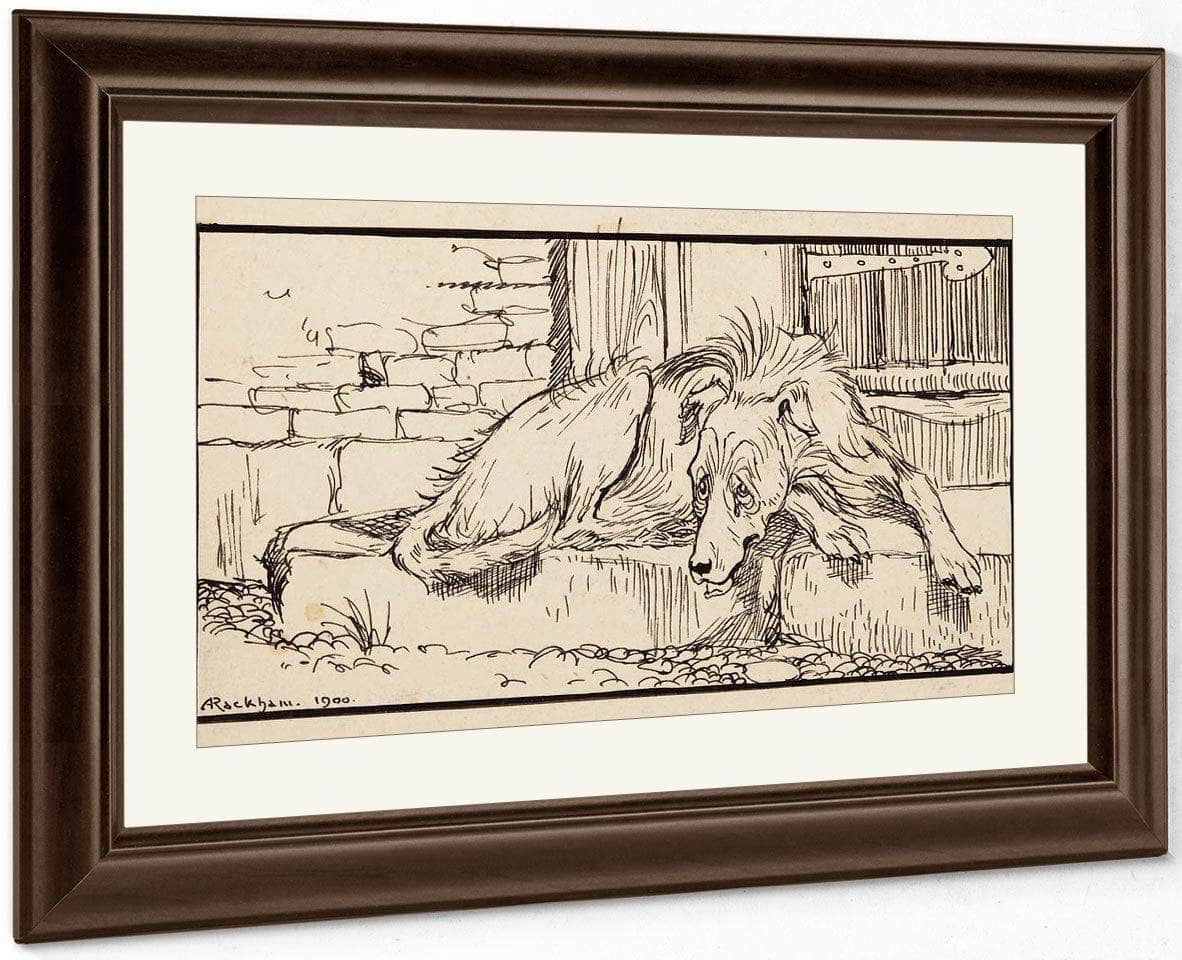 Old Sultan For Grimms Fairy Tales 1900 By Arthur Rackham Fine Art Print