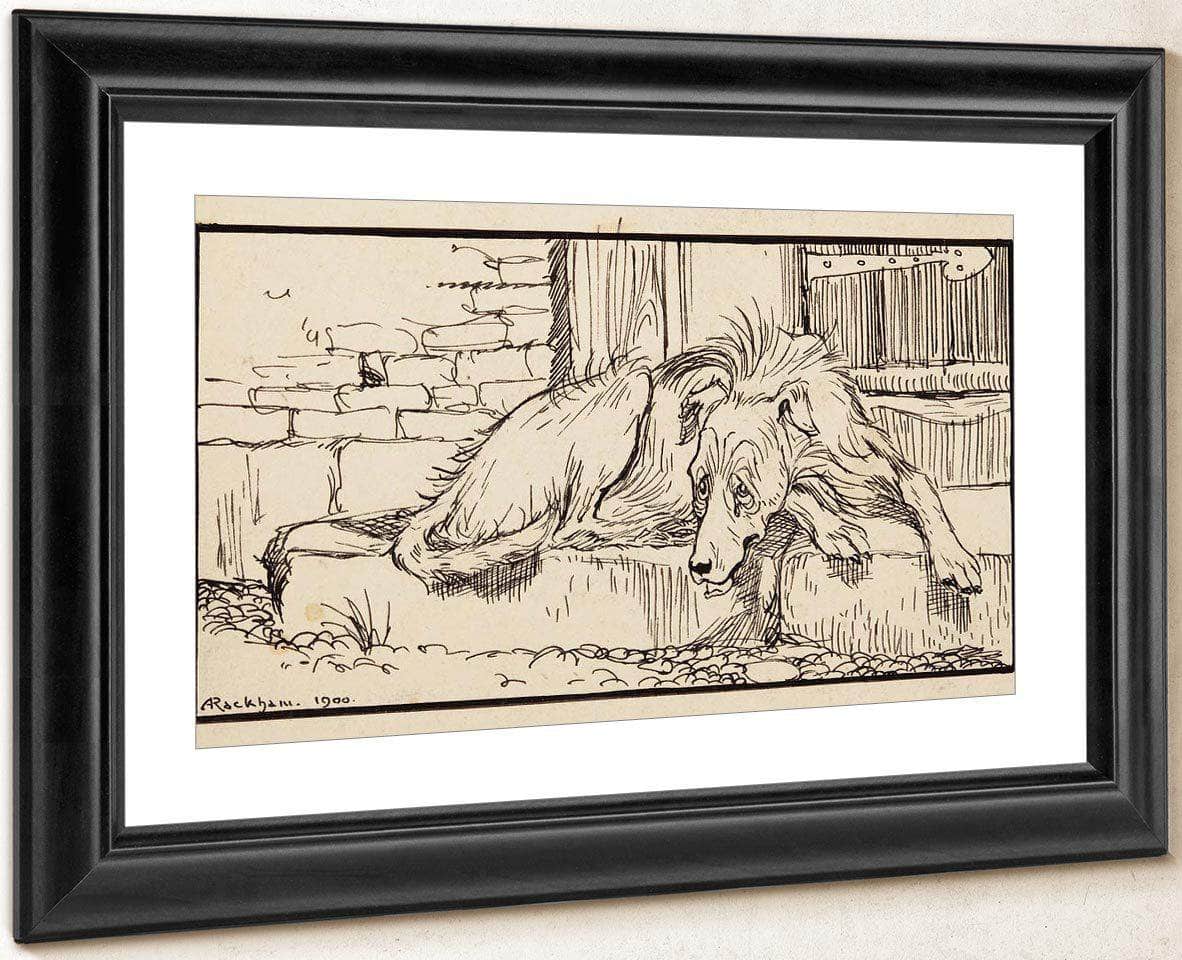 Old Sultan For Grimms Fairy Tales 1900 By Arthur Rackham Fine Art Print