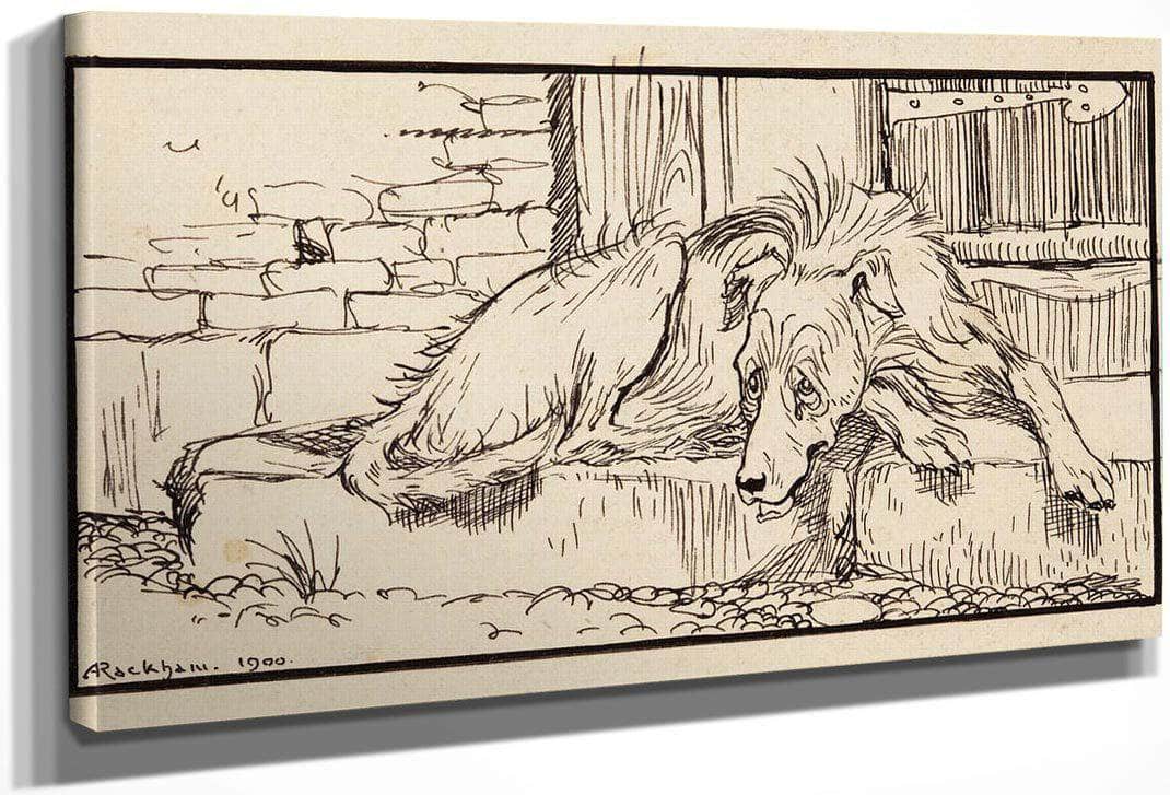 Old Sultan For Grimms Fairy Tales 1900 By Arthur Rackham Fine Art Print