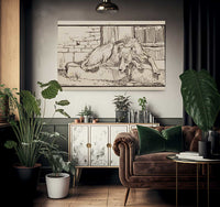 Old Sultan For Grimms Fairy Tales 1900 By Arthur Rackham Fine Art Print