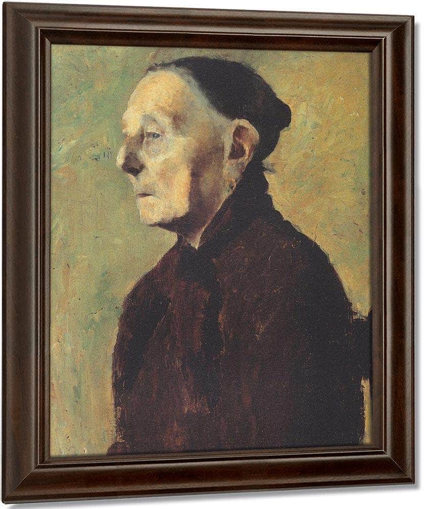 Old Woman In Profile By Paula Modersohn Becker Fine Art Print