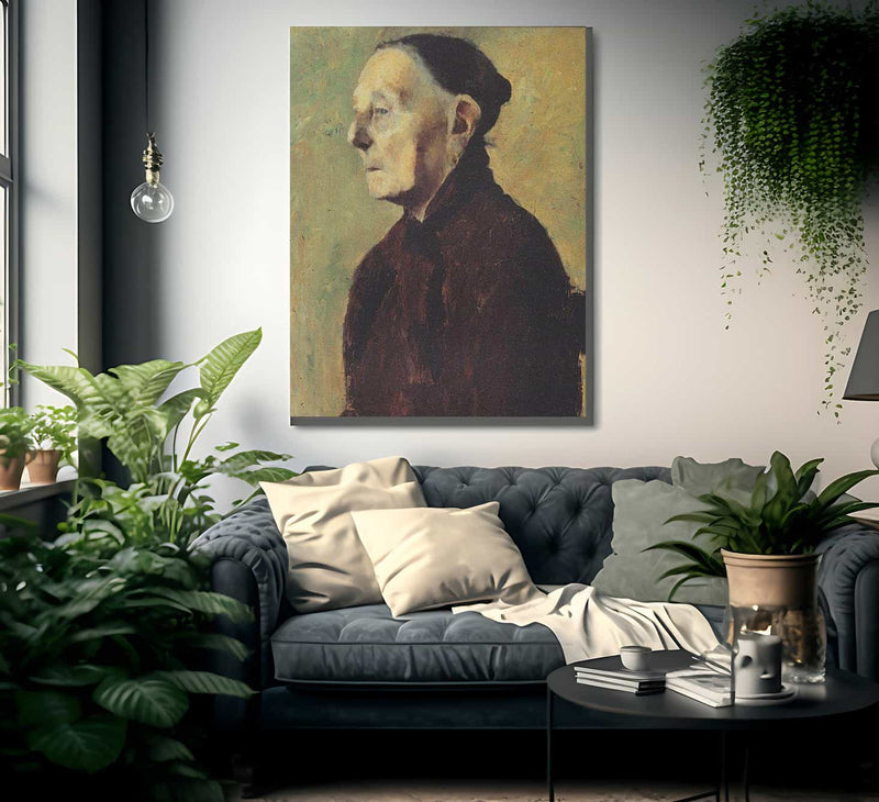 Old Woman In Profile By Paula Modersohn Becker Fine Art Print