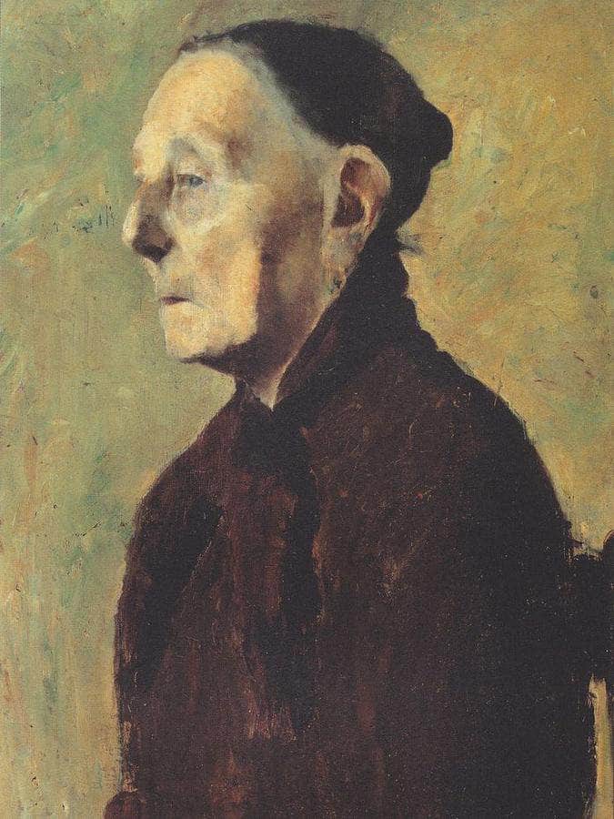 Old Woman In Profile By Paula Modersohn Becker Fine Art Print