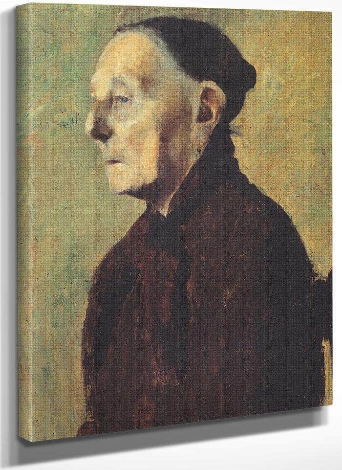 Old Woman In Profile By Paula Modersohn Becker Fine Art Print