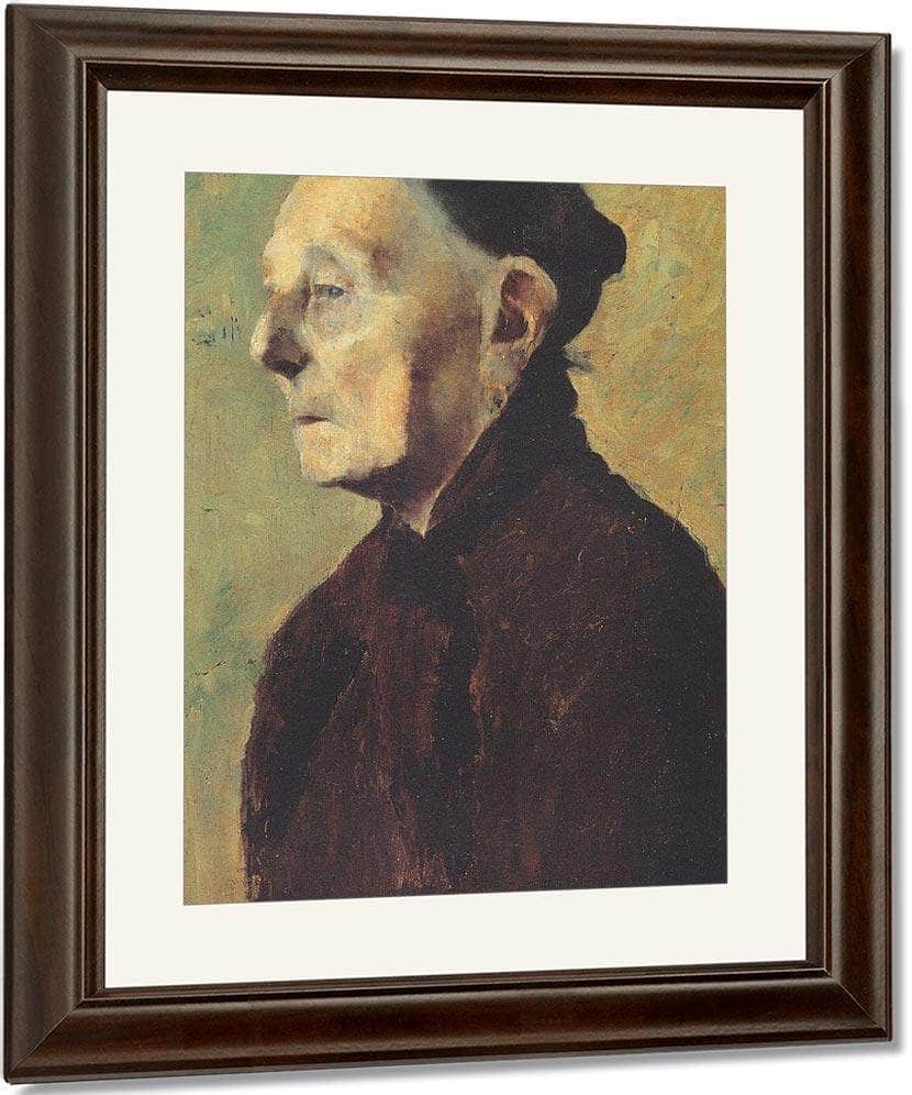 Old Woman In Profile By Paula Modersohn Becker Fine Art Print