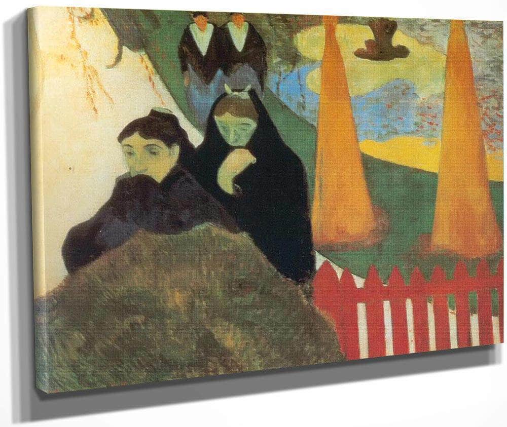 Old Women In Arles ( In The Arles Hospital Garden) By Paul Gauguin Fine Art Print