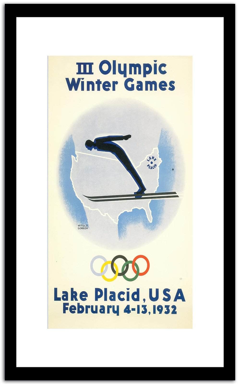 Olympic Winter Game  Vintage Poster Fine Art Print