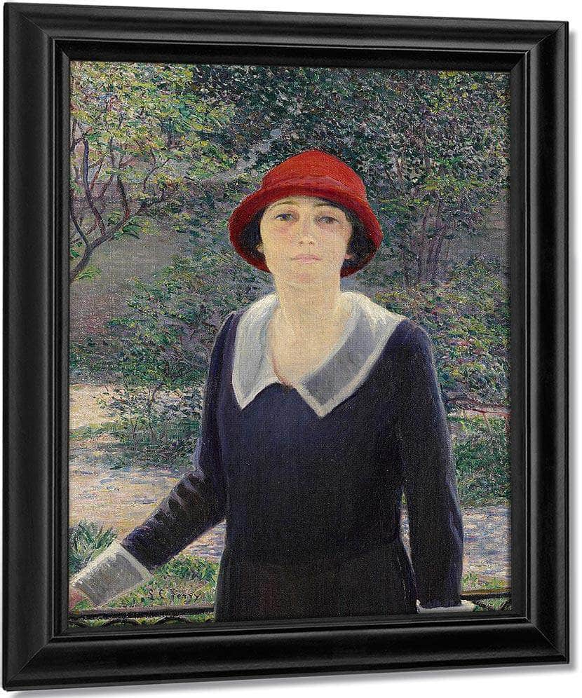 On A Balcony, Charleston, South Carolina By Lilla Cabot Perry Fine Art Print