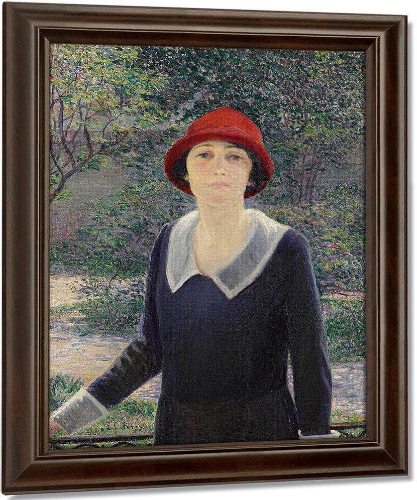 On A Balcony, Charleston, South Carolina By Lilla Cabot Perry Fine Art Print