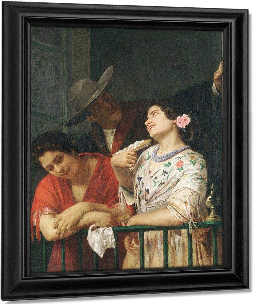 On The Balcony By Cassatt Mary Fine Art Print