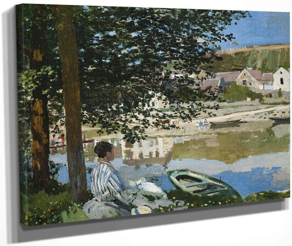 On The Bank Of The Seine At Bennecourt By Monet Claude Fine Art Print