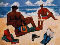 On The Beach By Marsden Hartley Fine Art Print