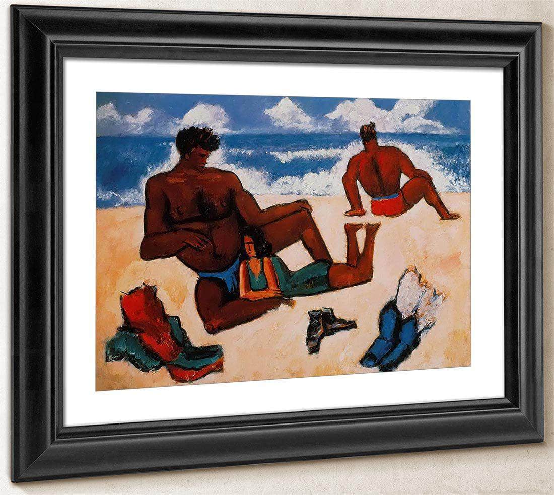 On The Beach By Marsden Hartley Fine Art Print