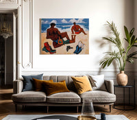 On The Beach By Marsden Hartley Fine Art Print