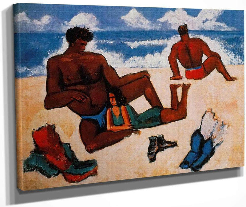 On The Beach By Marsden Hartley Fine Art Print