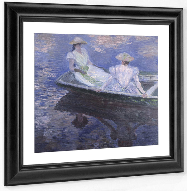 On The Boat By Claude Monet Fine Art Print