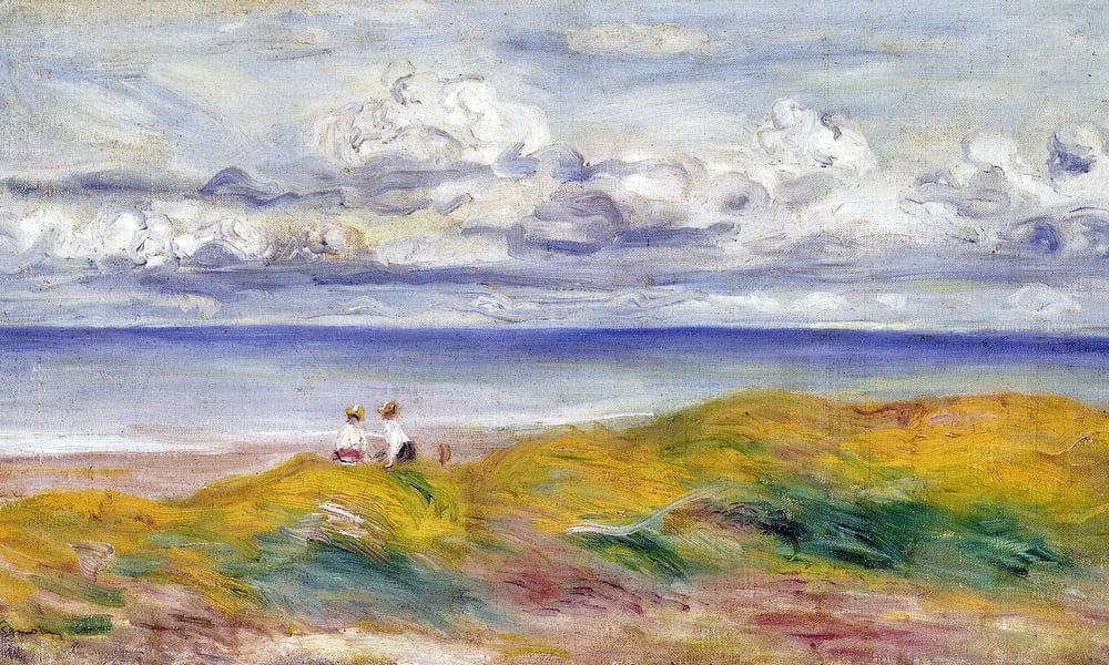 On The Cliffs By Pierre Auguste Renoir Fine Art Print