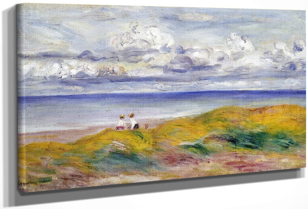 On The Cliffs By Pierre Auguste Renoir Fine Art Print