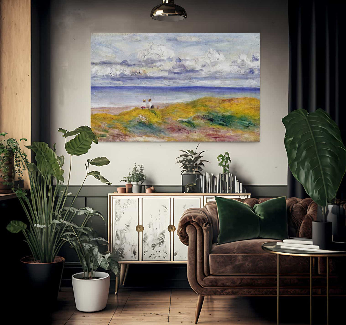 On The Cliffs By Pierre Auguste Renoir Fine Art Print