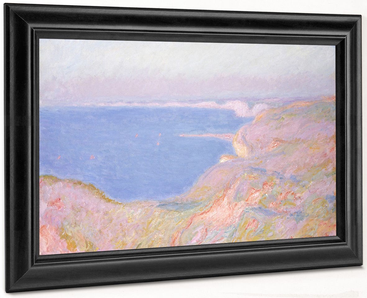 On The Cliffs Near Dieppe, Sunset 1 By Claude Monet Fine Art Print