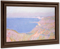 On The Cliffs Near Dieppe, Sunset 1 By Claude Monet Fine Art Print