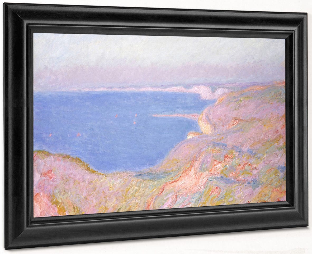 On The Cliffs Near Dieppe, Sunset By Claude Monet Fine Art Print