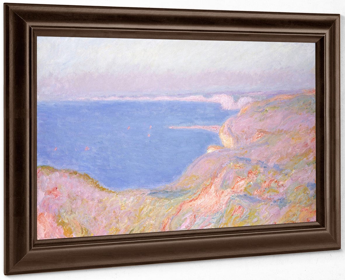 On The Cliffs Near Dieppe, Sunset By Claude Monet Fine Art Print