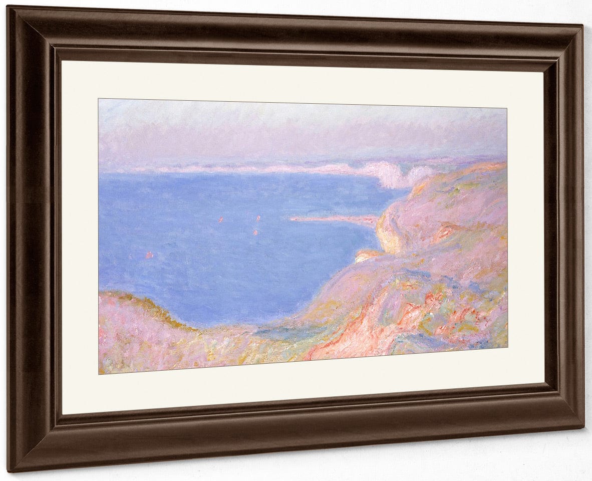 On The Cliffs Near Dieppe, Sunset By Claude Monet Fine Art Print