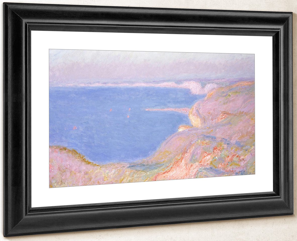 On The Cliffs Near Dieppe, Sunset By Claude Monet Fine Art Print