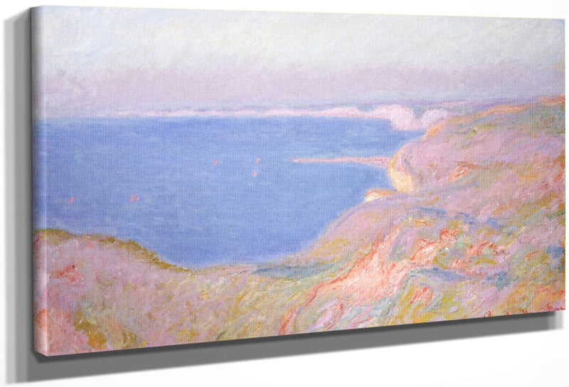 On The Cliffs Near Dieppe, Sunset By Claude Monet Fine Art Print