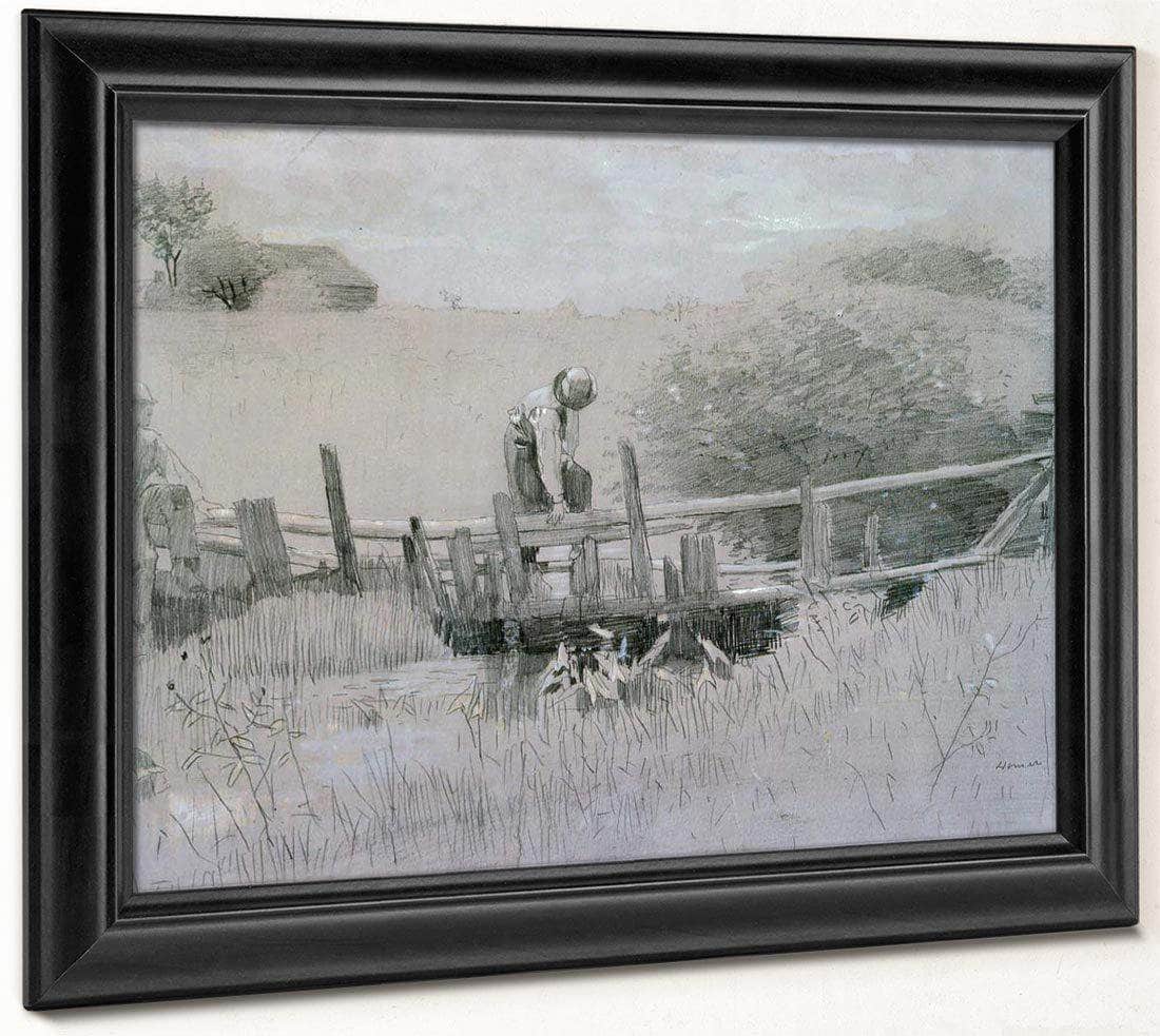 On The Edge Of The Farm 1875 By Winslow Homer Fine Art Print