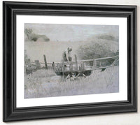 On The Edge Of The Farm 1875 By Winslow Homer Fine Art Print