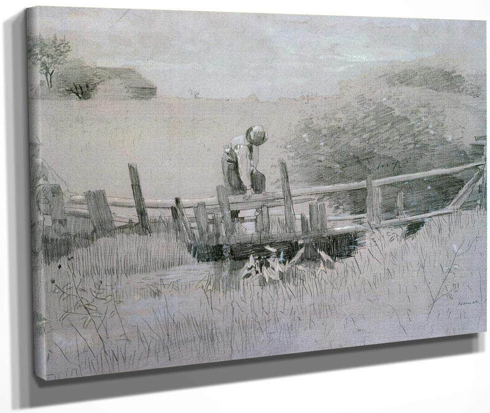 On The Edge Of The Farm 1875 By Winslow Homer Fine Art Print