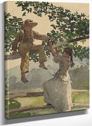On The Fence By Winslow Homer Fine Art Print